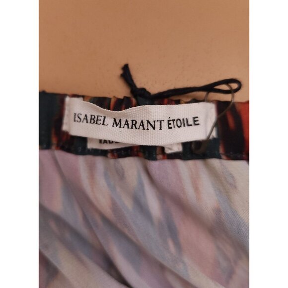 Isabel Marant Etoile Pleated Skirt Size S Womens Hanoi Ikat Print - Picture 11 of 14